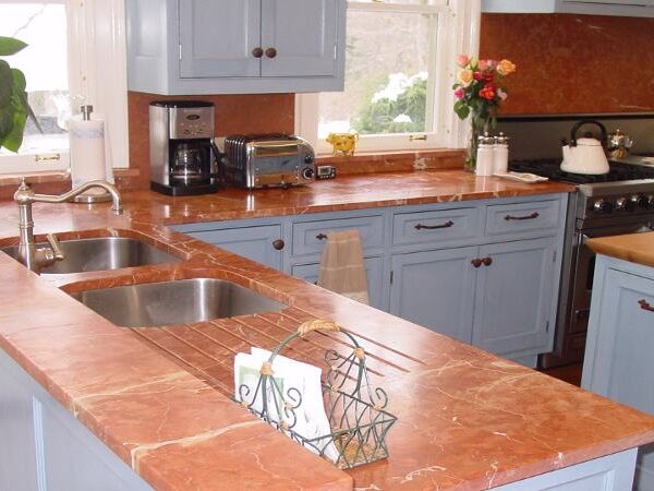 Marble luxury kitchen countertop with sleek design