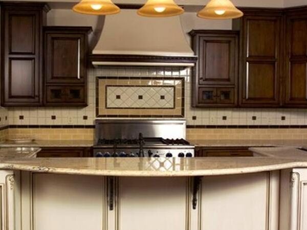 Polished luxury kitchen countertop with stylish finish